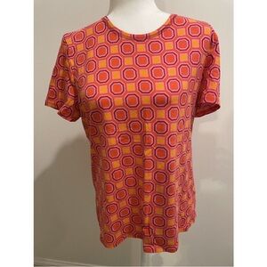 Tory Burch Louis T-Shirt Orange
Vivid Octagon Cotton Short Sleeve Womens - Large